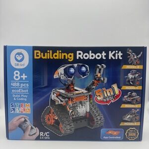 Sillbird 5-in-1 STEM Building Robot Kit ecoEbot 488pcs App Remote Control Age 8+